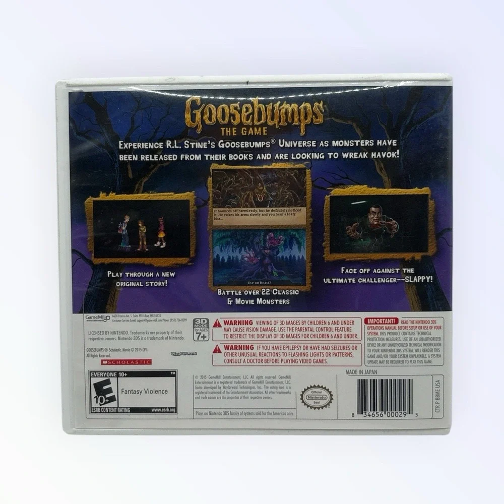 Goosebumps The Game Nintendo 3DS Complete